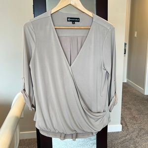 NWOT Wantable faux wrap top